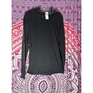 NWT American Eagle Hoodie Black Camo Hood Medium